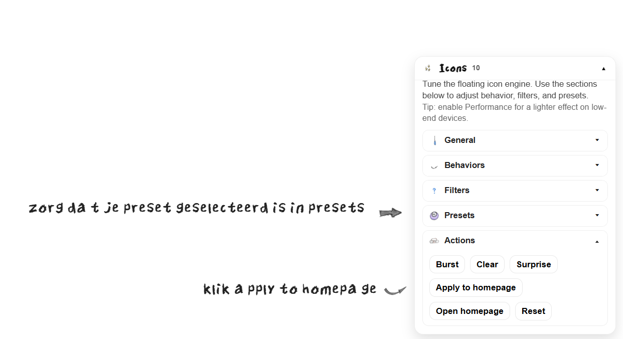 Stap 5: Instellen homepage